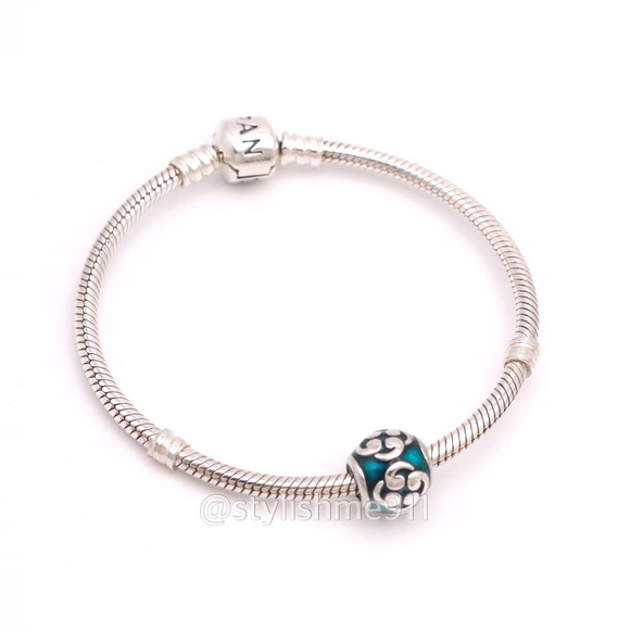 Authentic PANDORA Turquoise Comma Charm - 790491EN08 - Picture 5 of 9